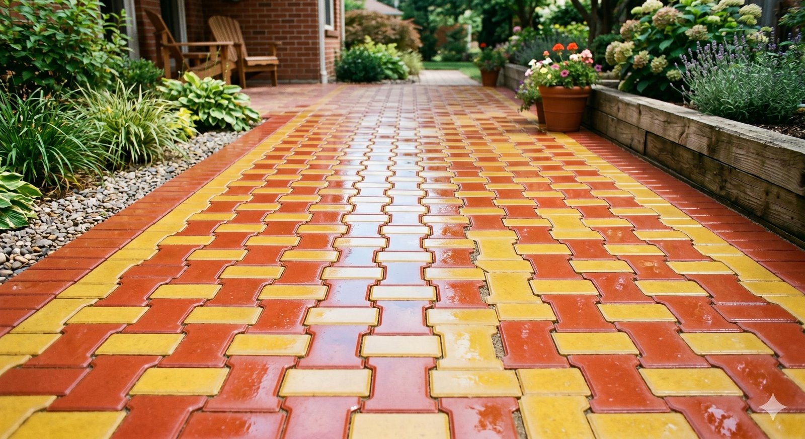 chemical is used in paver block for glossy finish